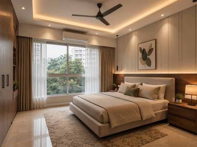 Bedroom interior design by Buildtect in Delhi NCR, view 1