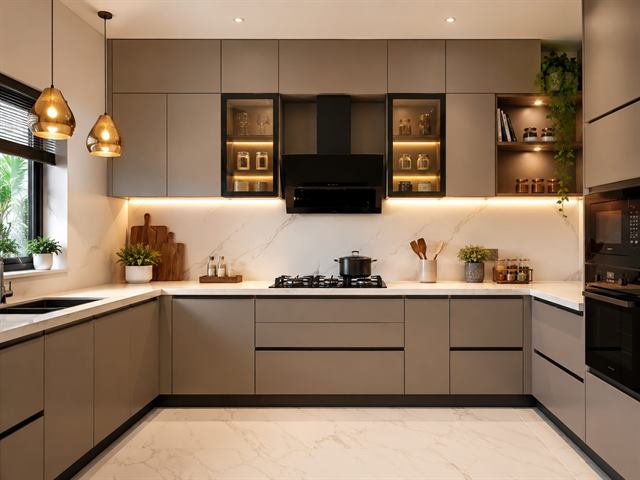 Kitchen and bathroom interior design by Buildtect in Delhi NCR, view 2