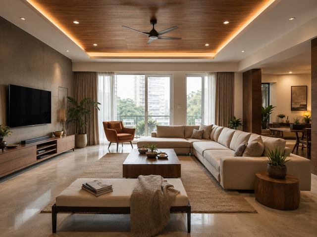 Living room interior design by Buildtect in Delhi NCR, view 1
