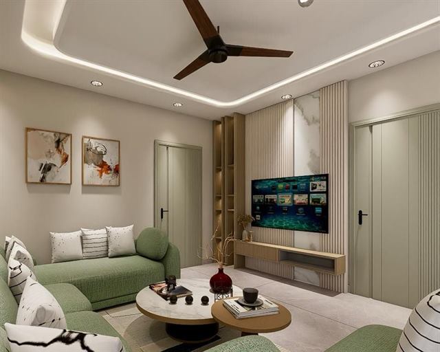 Living room interior design by Buildtect in Delhi NCR, view 2