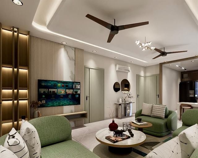 Living room interior design by Buildtect in Delhi NCR, view 7
