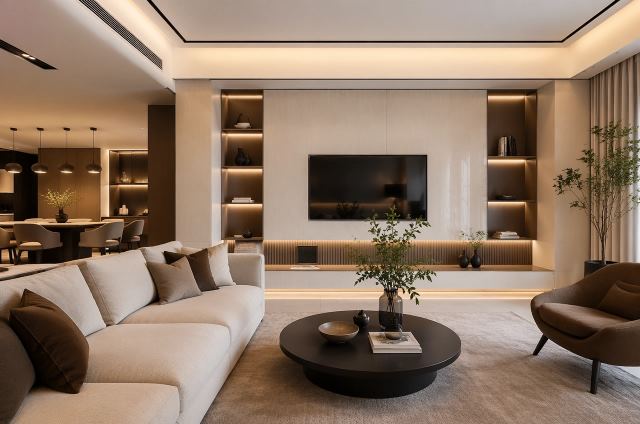 Living room interior design by Buildtect in Delhi NCR, view 11